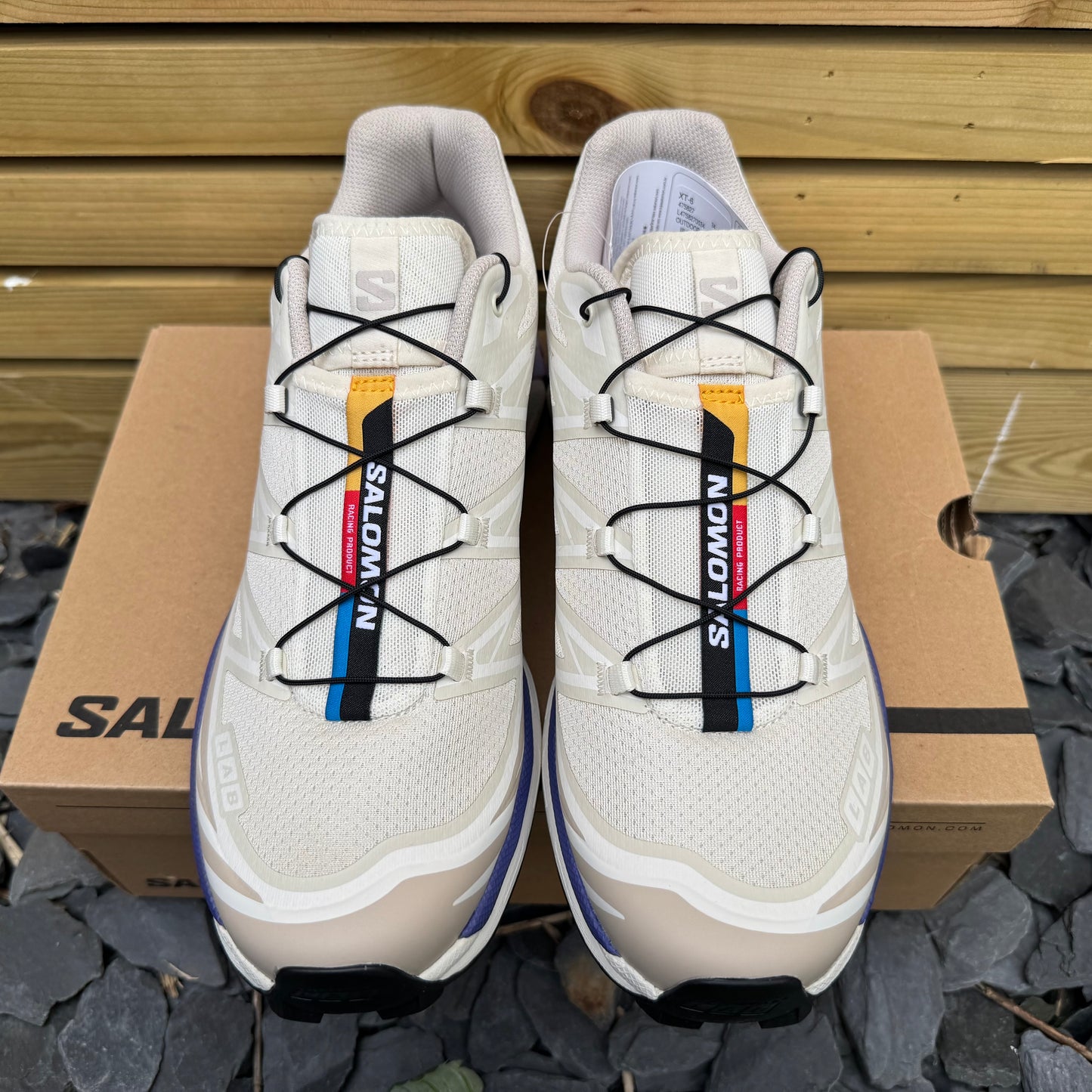 Salomon XT-6 - Almond Milk / Silver Cloud / Liberty - UK10.5 - Brand New