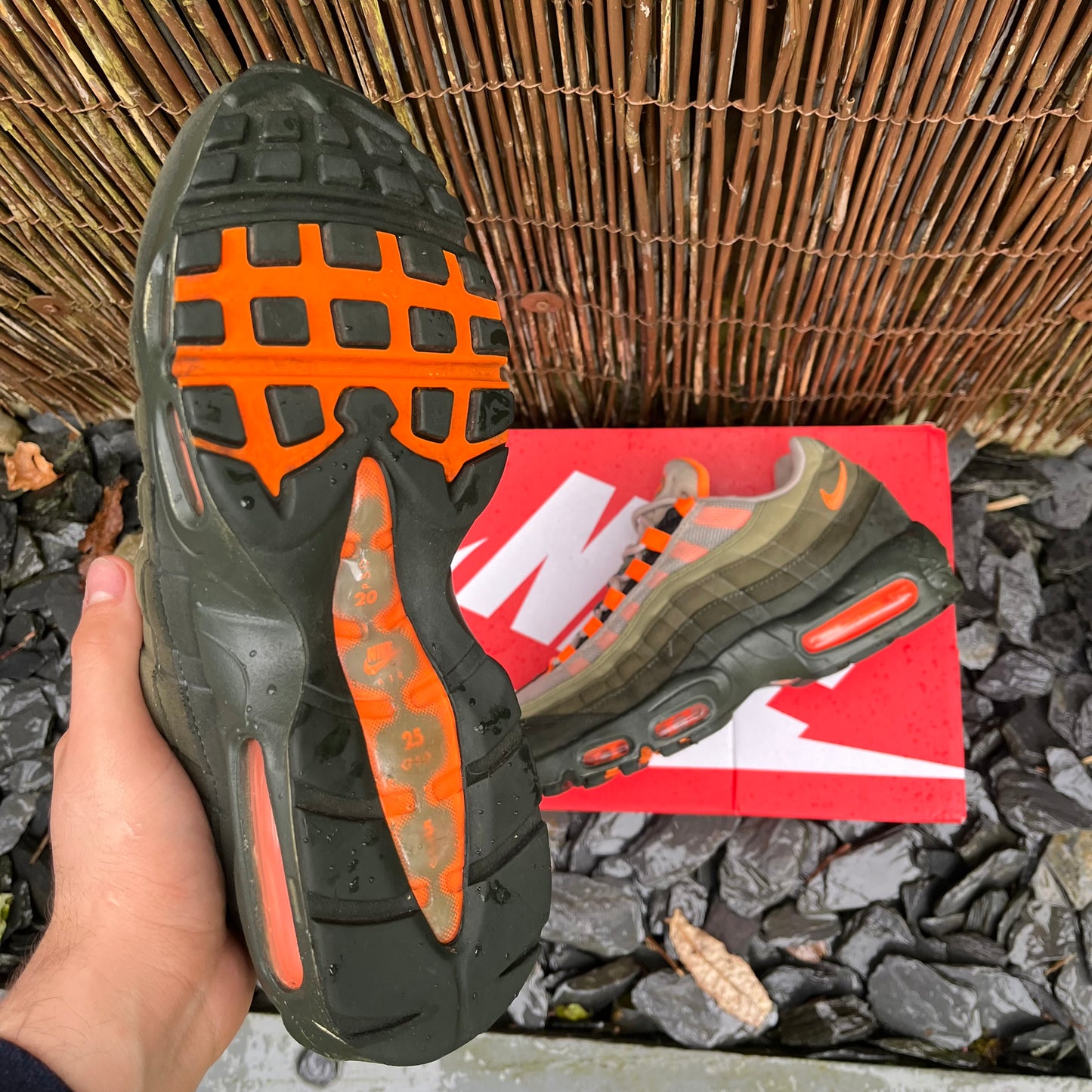 Nike Air Max 95 Neutral Olive / Orange UK9