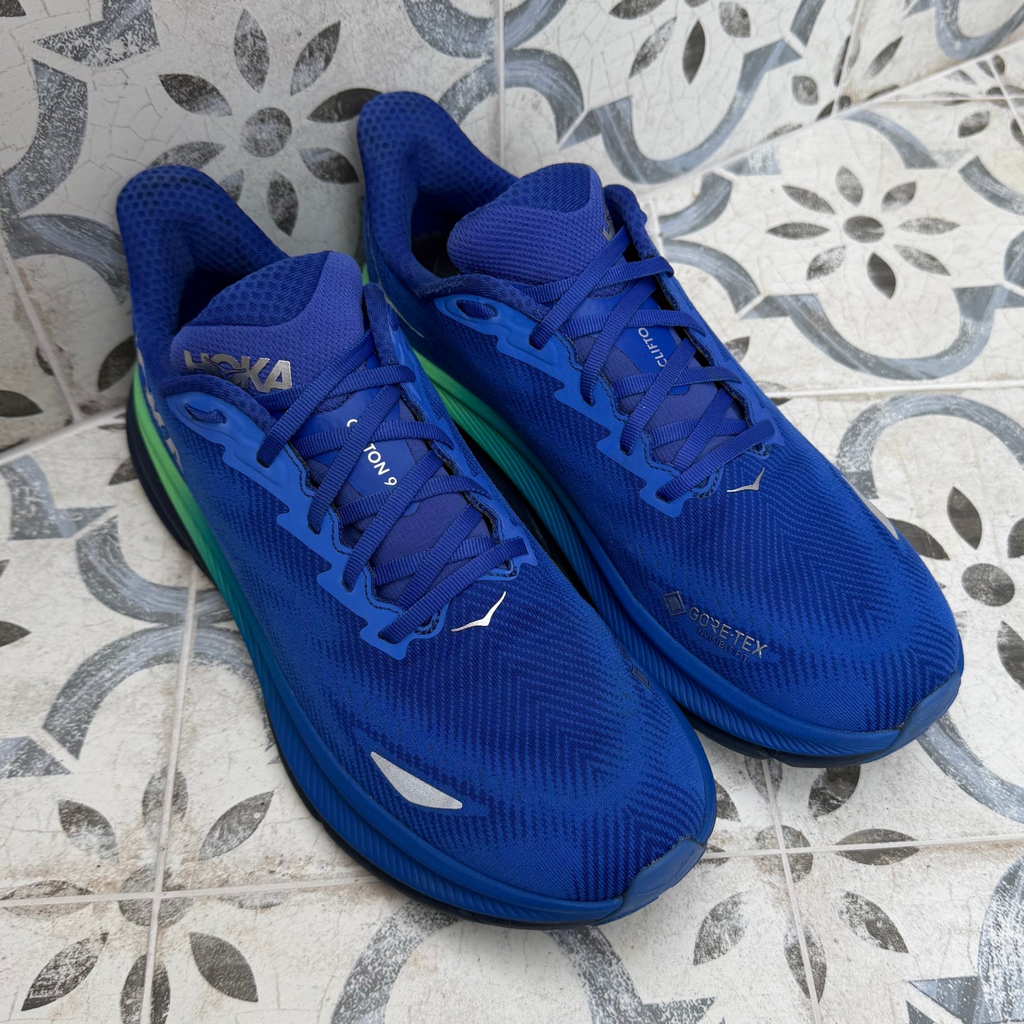 Hoka Clifton 9 Gore-Tex - Dazzling Blue / Evening Sky - UK12