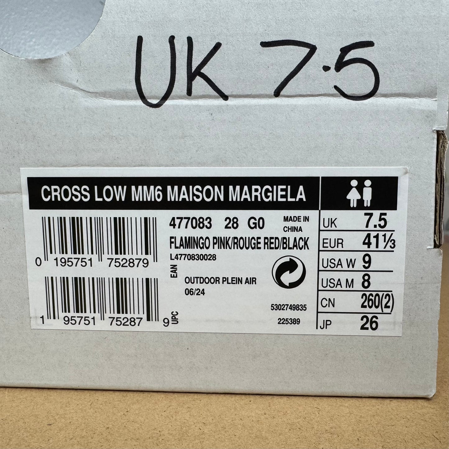 MM6 Maison Margiela x Salomon Cross Low - Flamingo - UK7.5 - Brand New