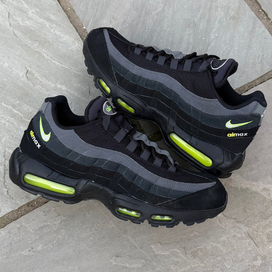 Nike Air Max 95 Retro Logo - Black Grey / Volt - UK10.5