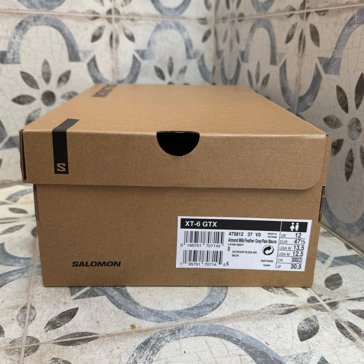 Salomon XT-6 Gore-Tex - Almond Milk / Feather Grey / Pale Mauve - UK12 - Brand New