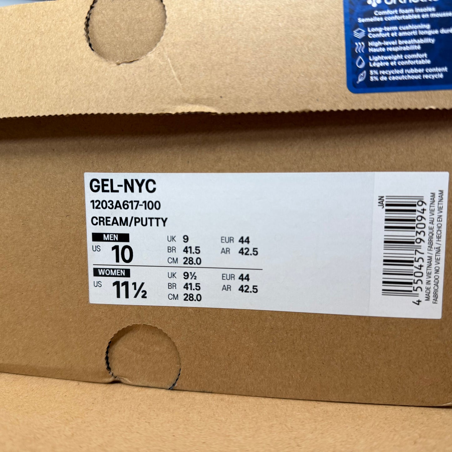 Asics Gel-NYC -Cream / Putty - UK9