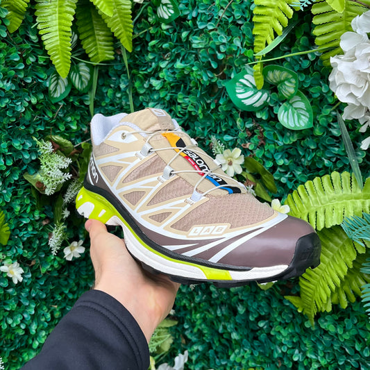 Salomon XT-6 Soft-Ground LT ADV - Safari / Peppercorn / Acid Lime - UK10.5