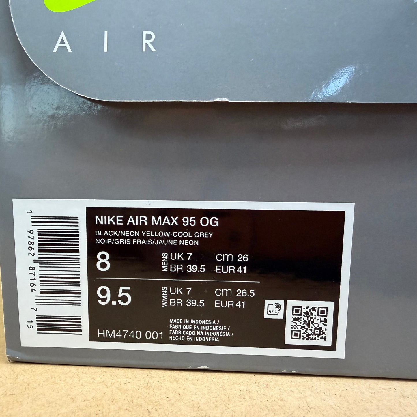 Nike Air Max 95 OG Big Bubble - Neon - UK7