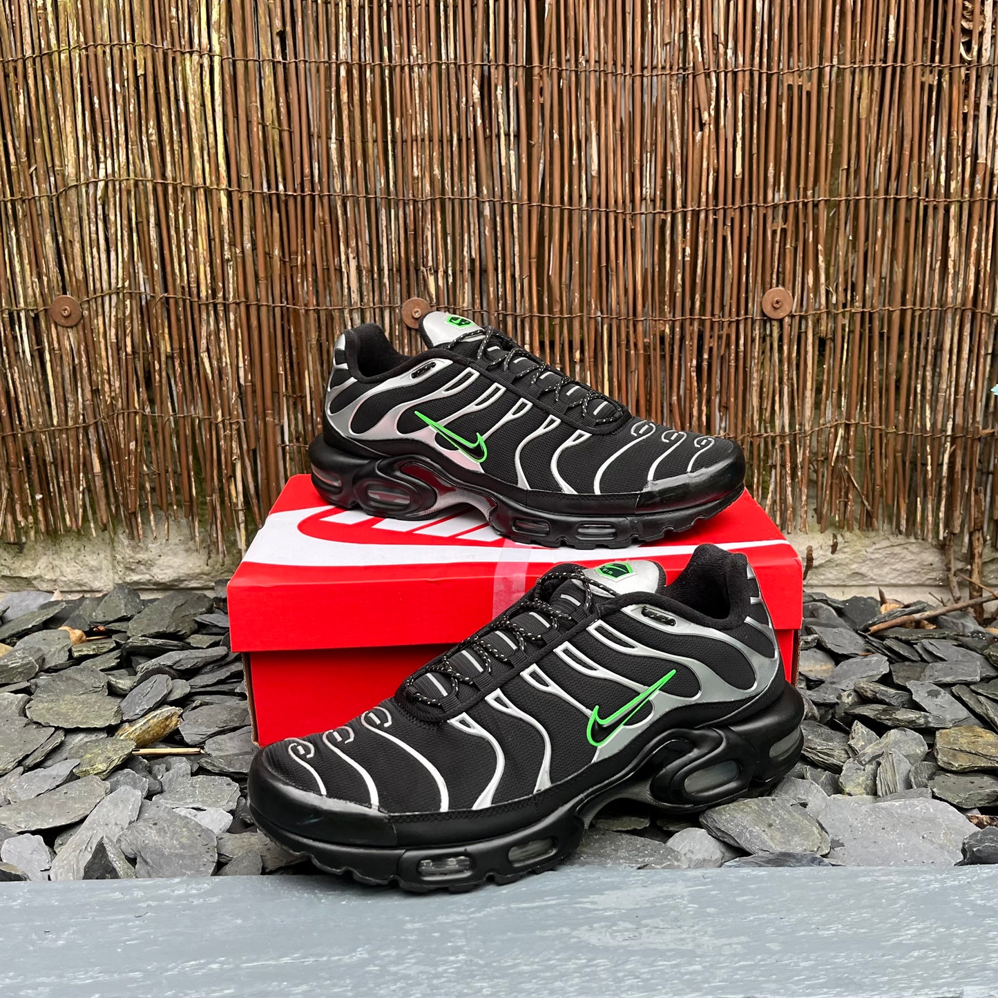 Nike Air Max Plus TN Black / Silver / Green UK11