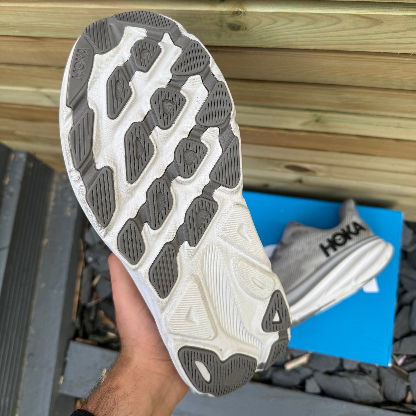 Hoka Clifton 9 - Wolf Grey - UK9