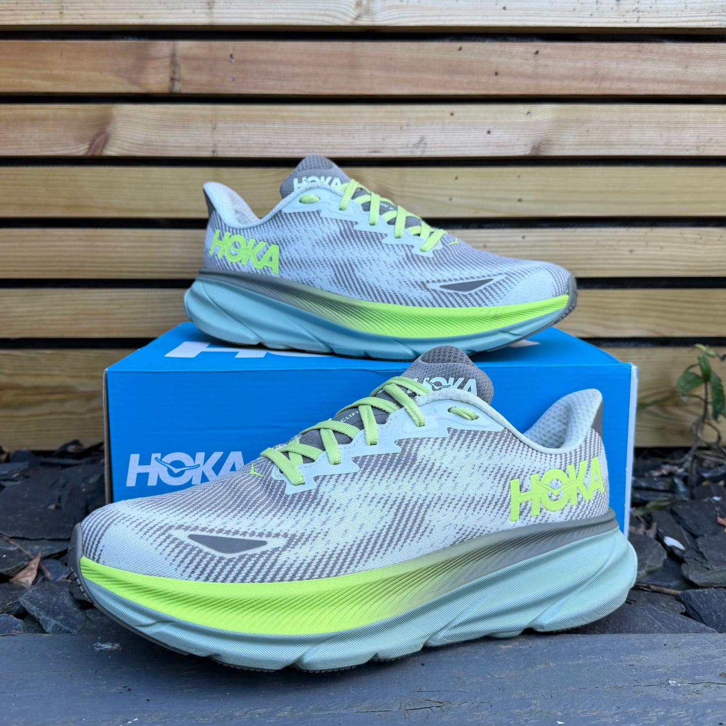Hoka Clifton 9 Gore-Tex - Slate / Aloe Vera / Neutral - UK9