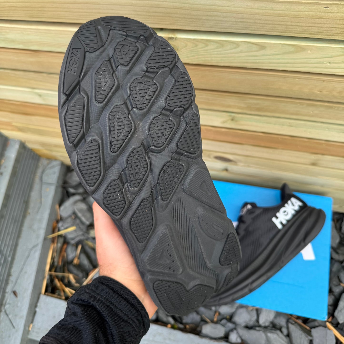 Hoka Clifton 9 Gore-Tex - Black Reflect - UK8.5