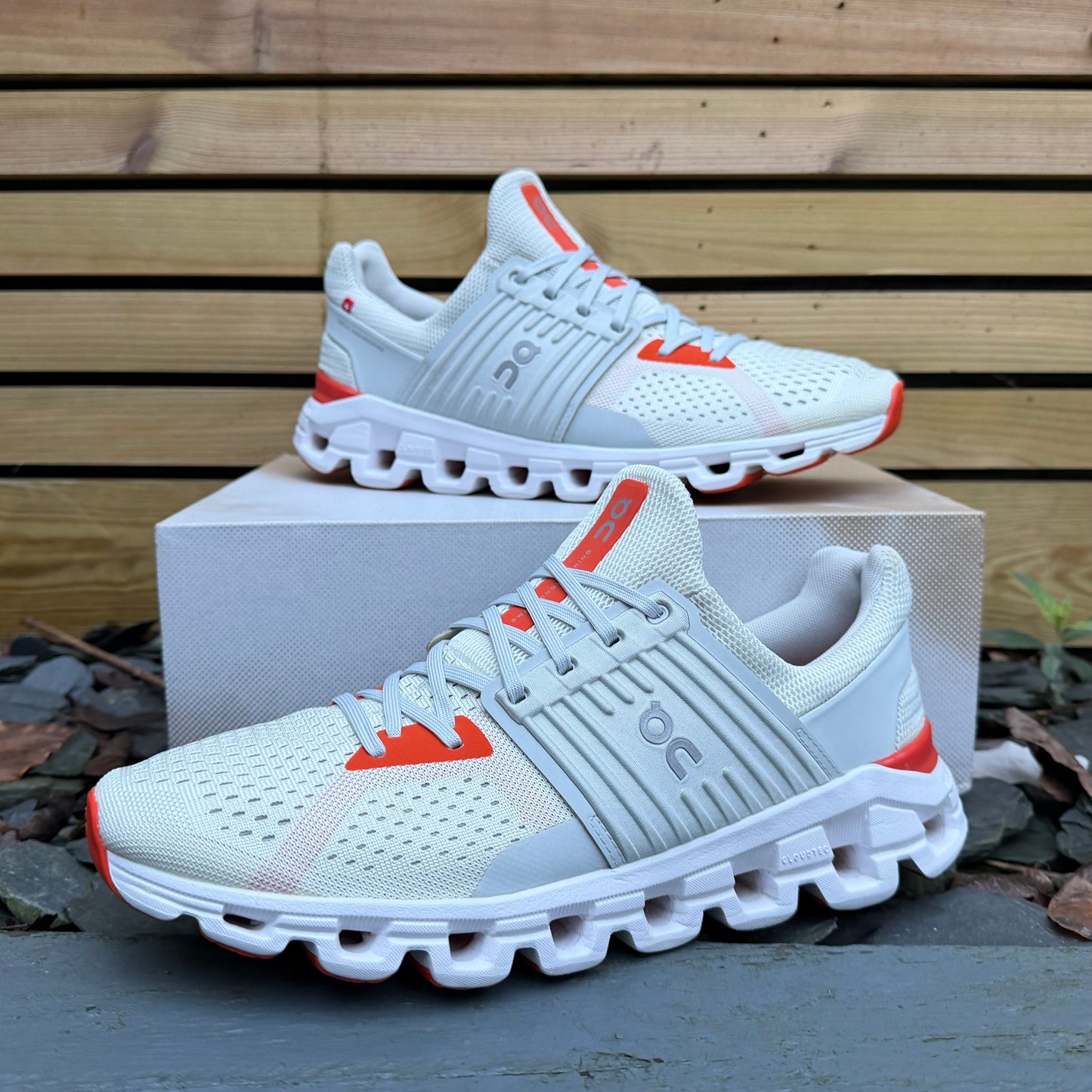 On Running CloudSwift 2.0 - Glacier White / Flame Orange - UK9
