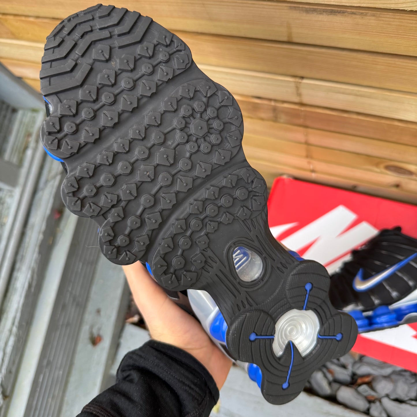 Nike Shox TL - Black / Metallic Silver / Racer Blue - UK10.5 - Brand New