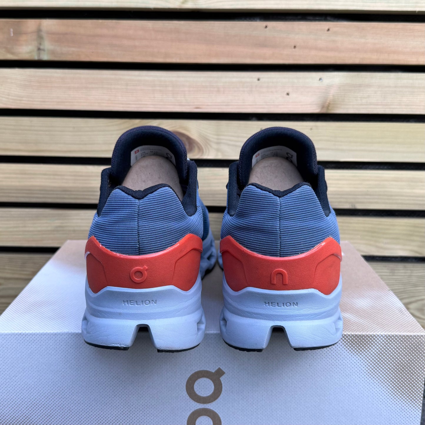 On Running CloudStratus 2 - Lake Blue / Flare Orange - UK9.5