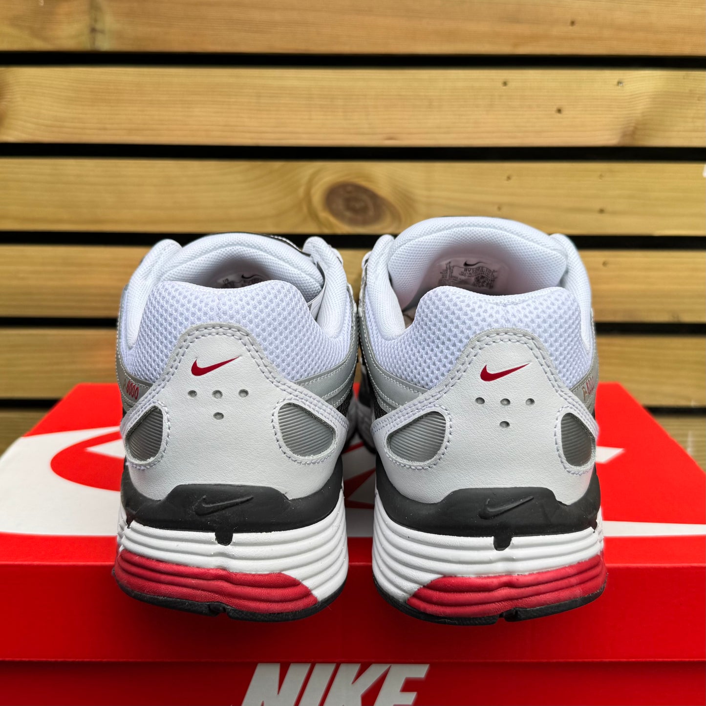 Nike P-6000 - Platinum / Varsity Red - Multiple Sizes - Brand New