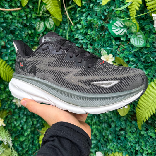 Hoka Clifton 9 - Black / Outer Orbit - UK7.5