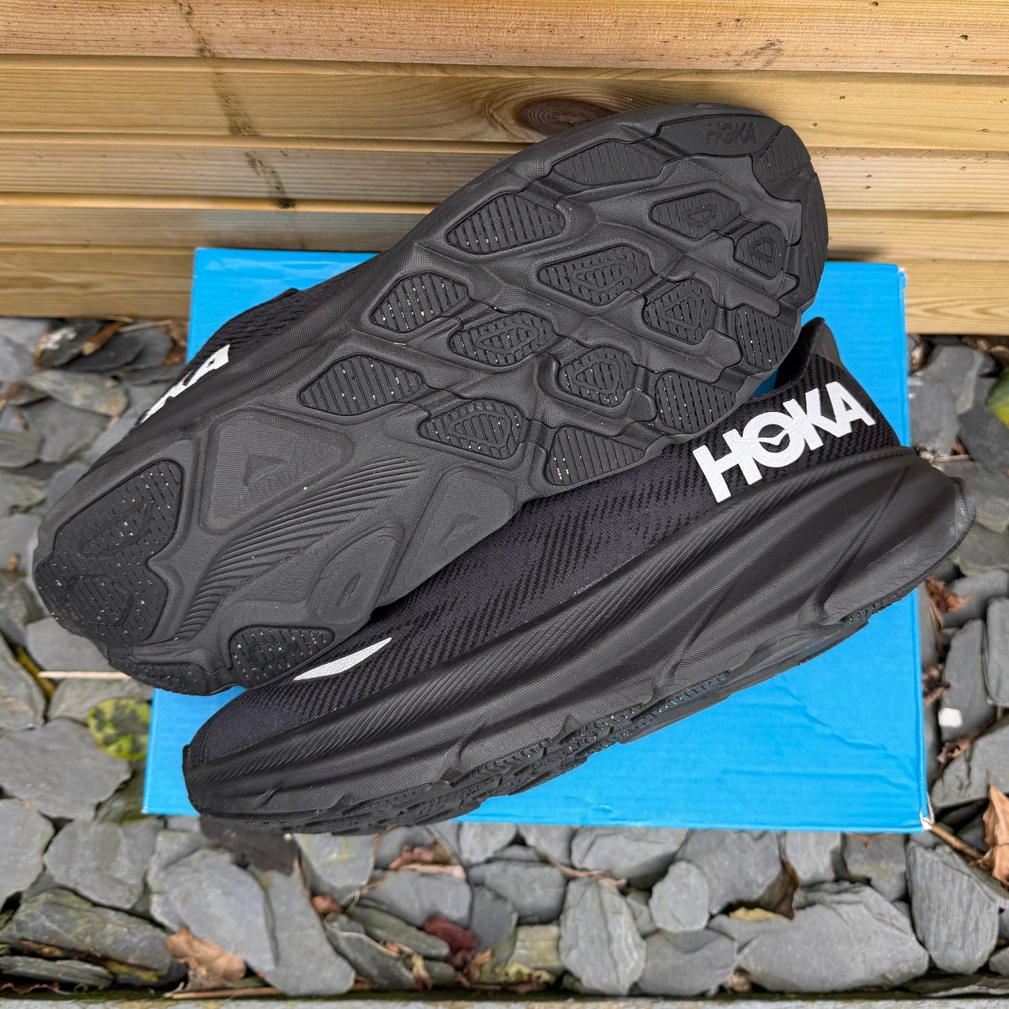 Hoka Clifton 9 Gore-Tex - Black Reflect - UK10.5