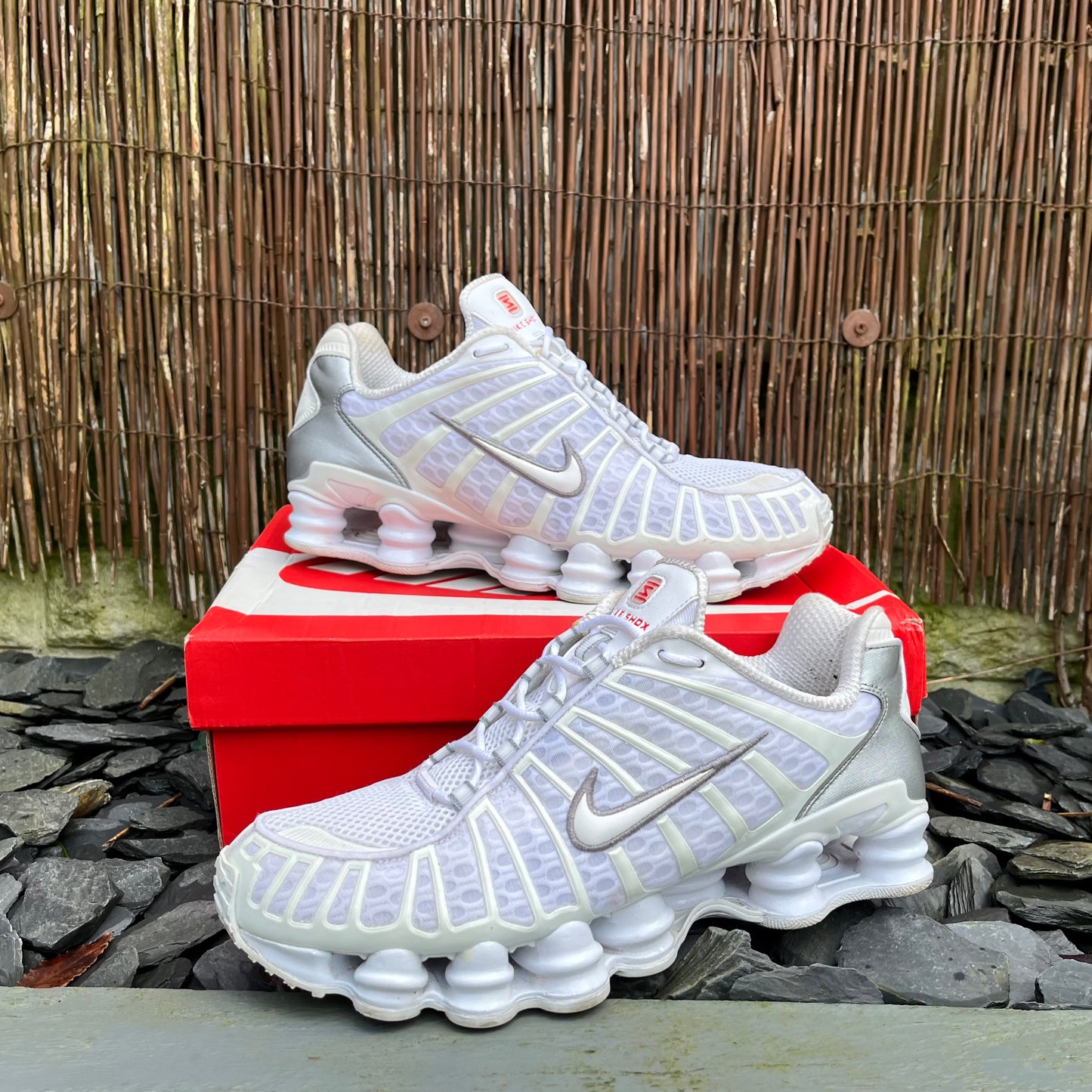 Nike Shox TL White Metallic Silver