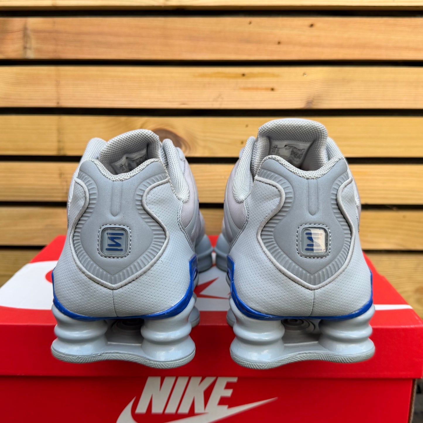 Nike Shox TL - Wolf Grey / Metallic Silver / Blue - UK11