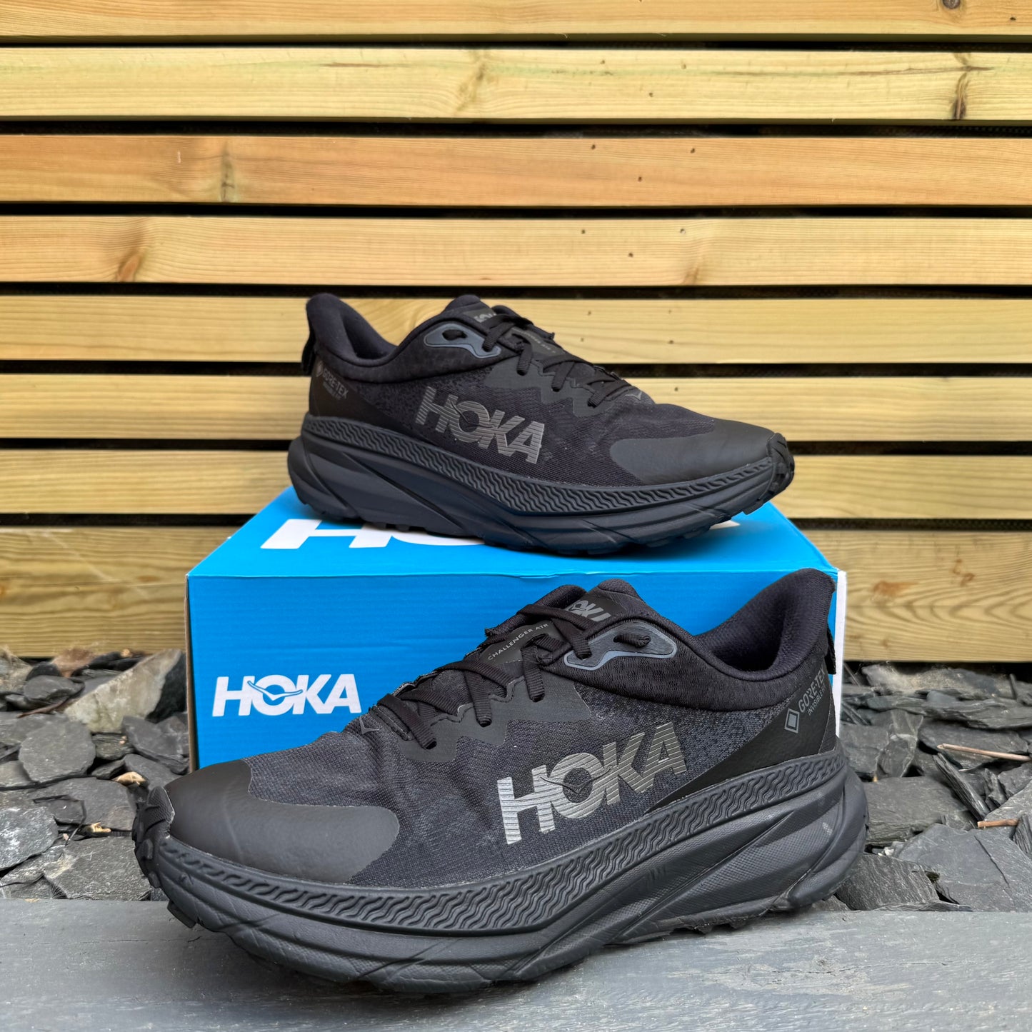 Hoka Challenger 7 Gore-Tex - Triple Black - UK11