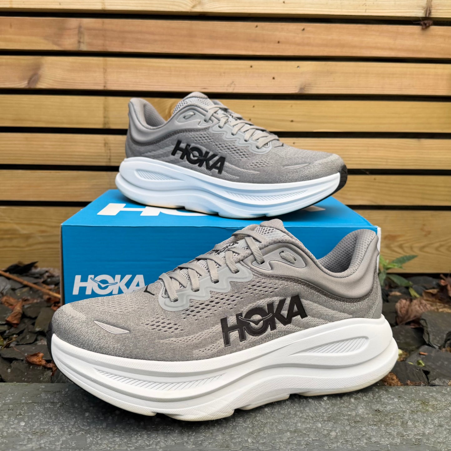 Hoka Bondi 9 - Wolf Grey - UK9.5