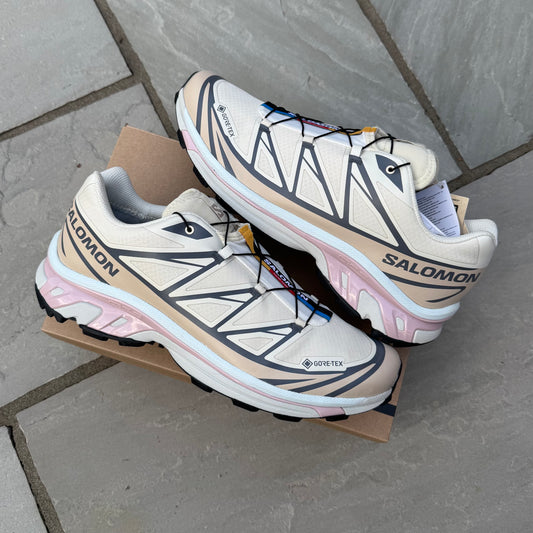 Salomon XT-6 Gore-Tex - Almond Milk / Feather Grey / Pale Mauve - UK11.5 - Brand New