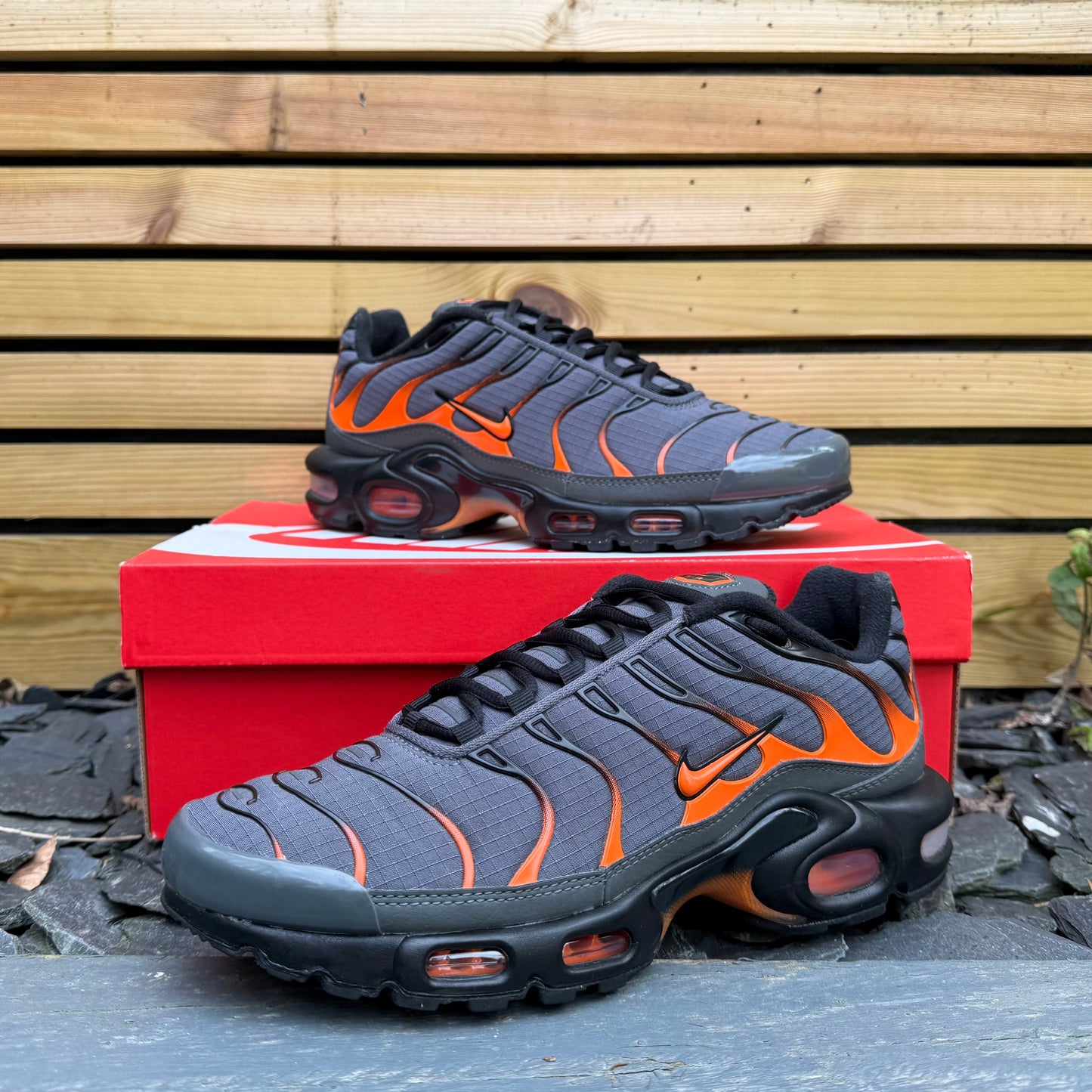 Nike Air Max Plus TN - Iron Grey / Safety Orange - UK7.5