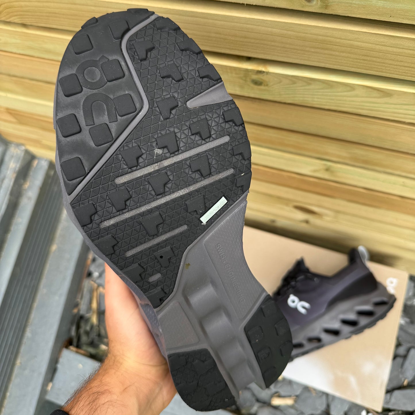 On Running CloudSurfer Trail Waterproof - Black Eclipse - UK10.5