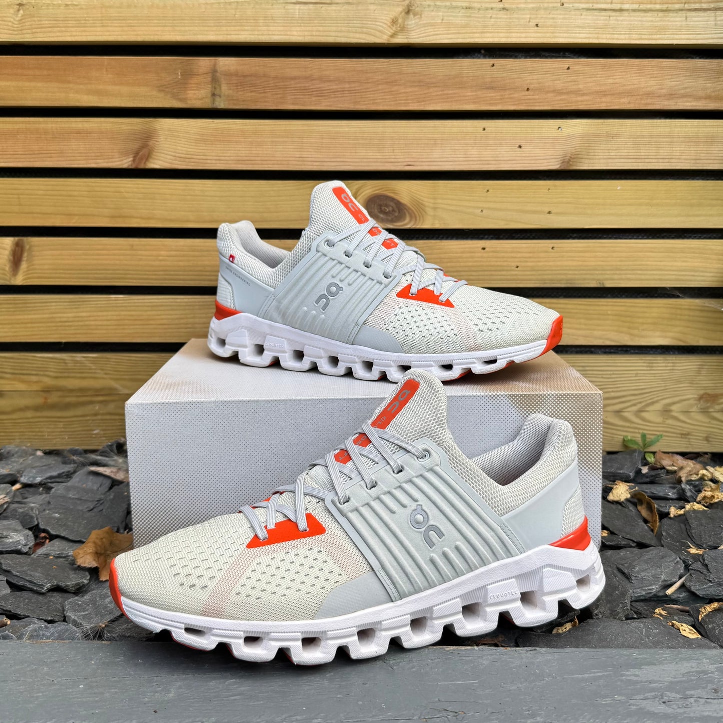 On Running CloudSwift 2.0 - Glacier White / Flame Orange - UK9