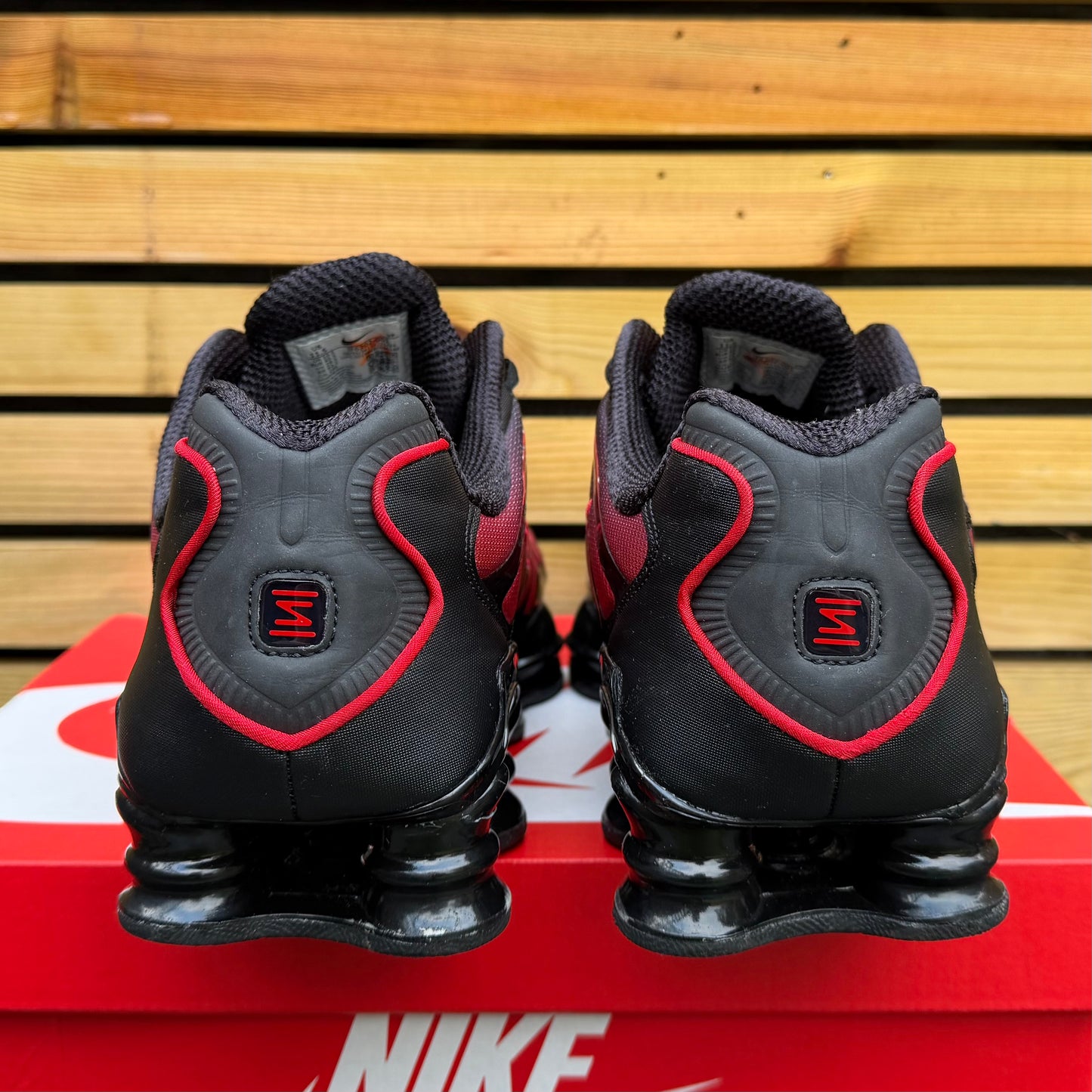 Nike Shox TL - Black / University Red - UK10.5
