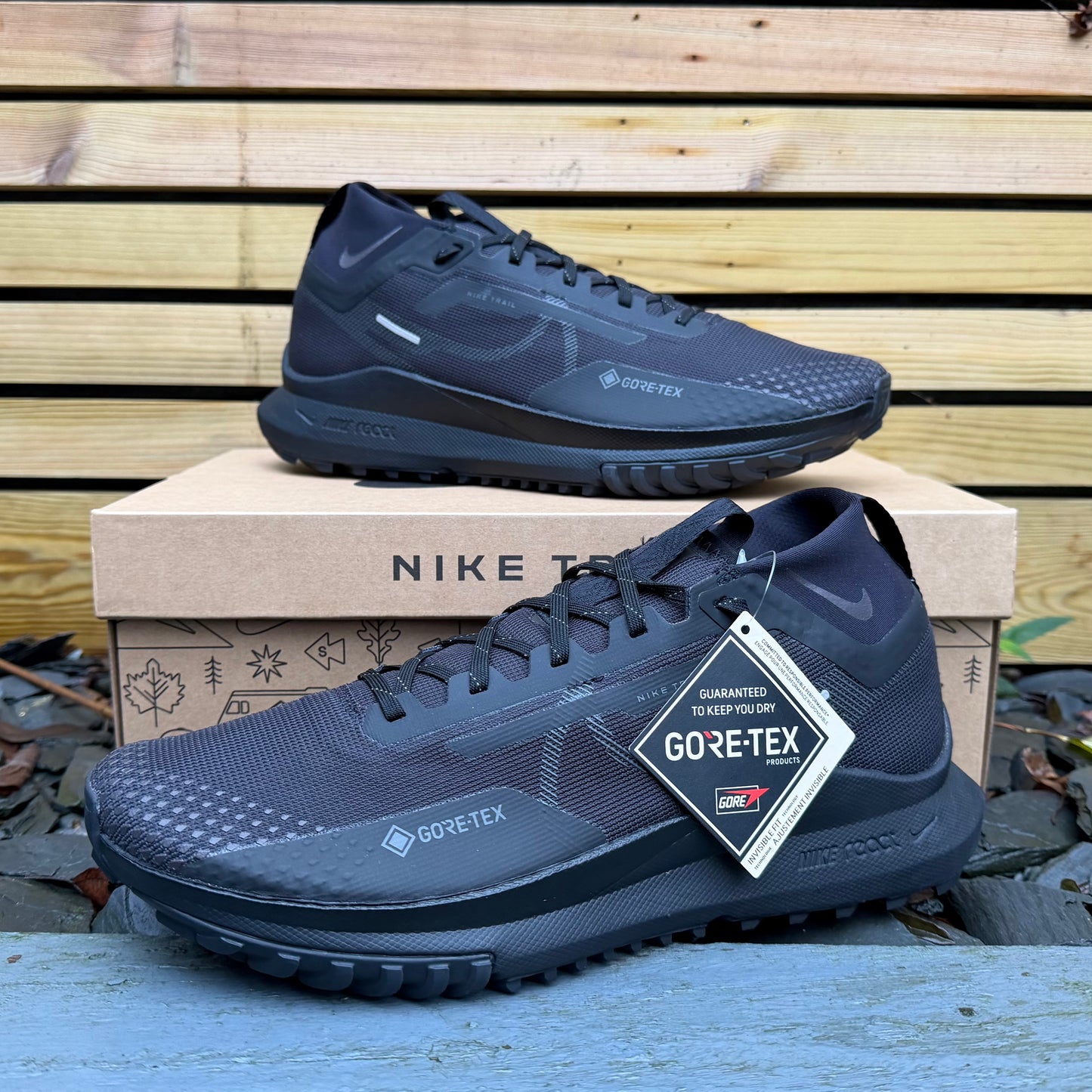 Nike Pegasus Trial 4 Gore-Tex - Black - Multiple Sizes - Brand New