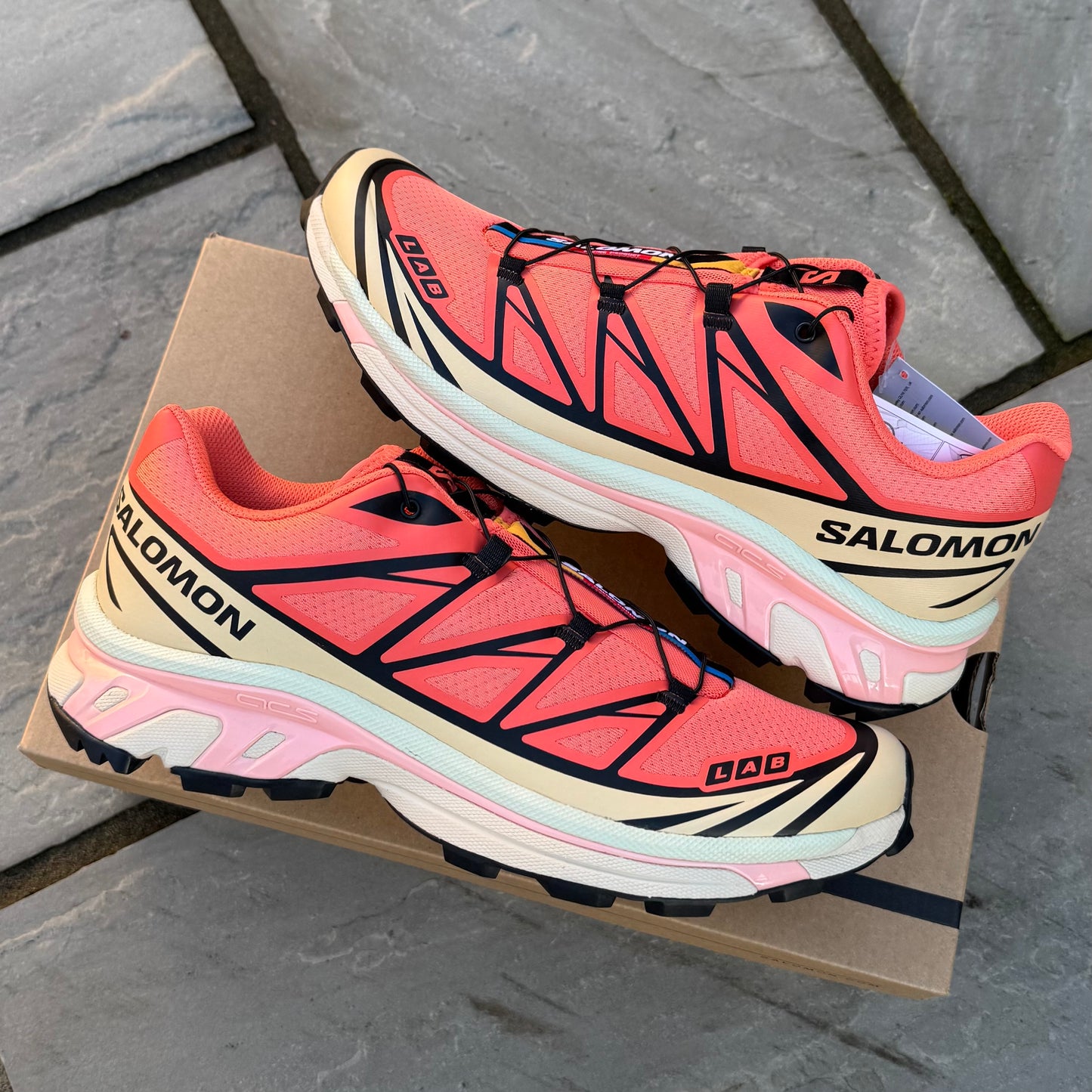 Salomon XT-6 - Living Coral / Black / Grey - UK9 - Brand New