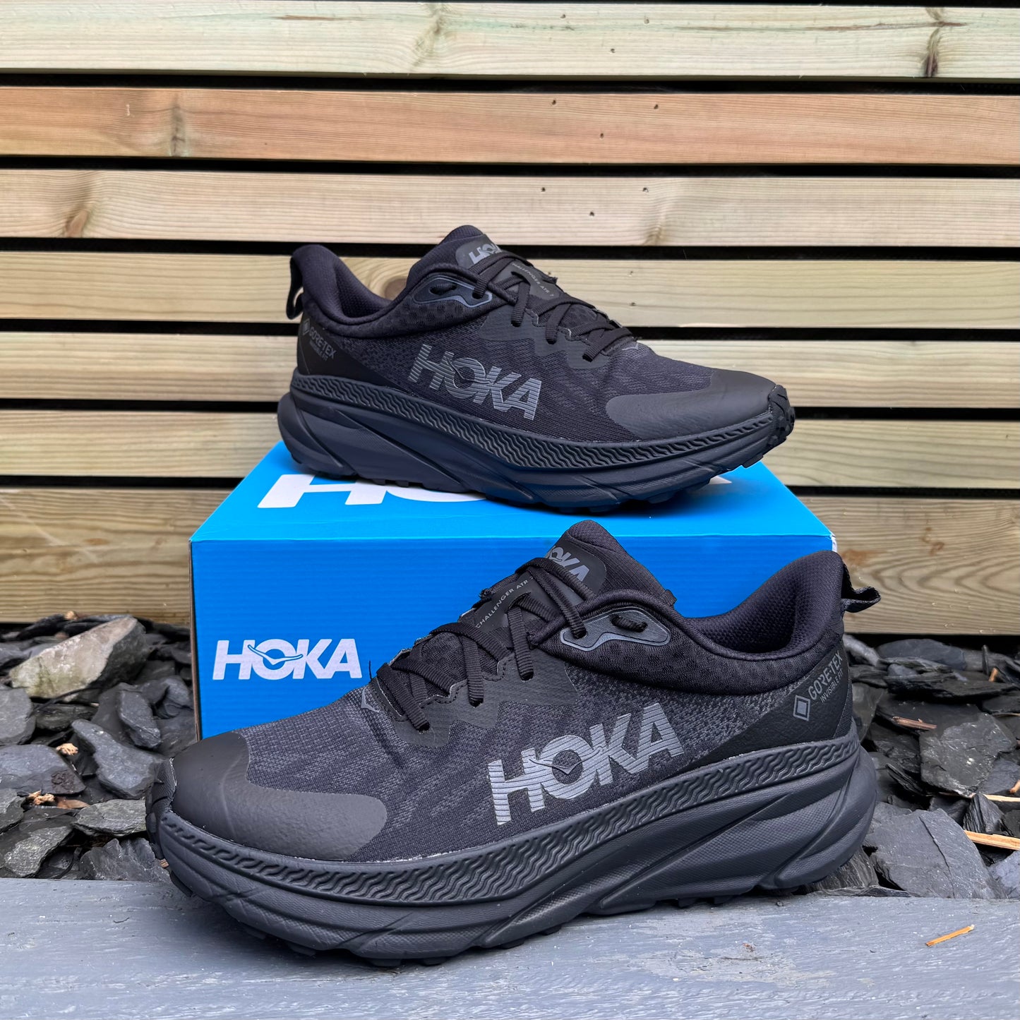 Hoka Challenger 7 Gore-Tex - Triple Black - UK11