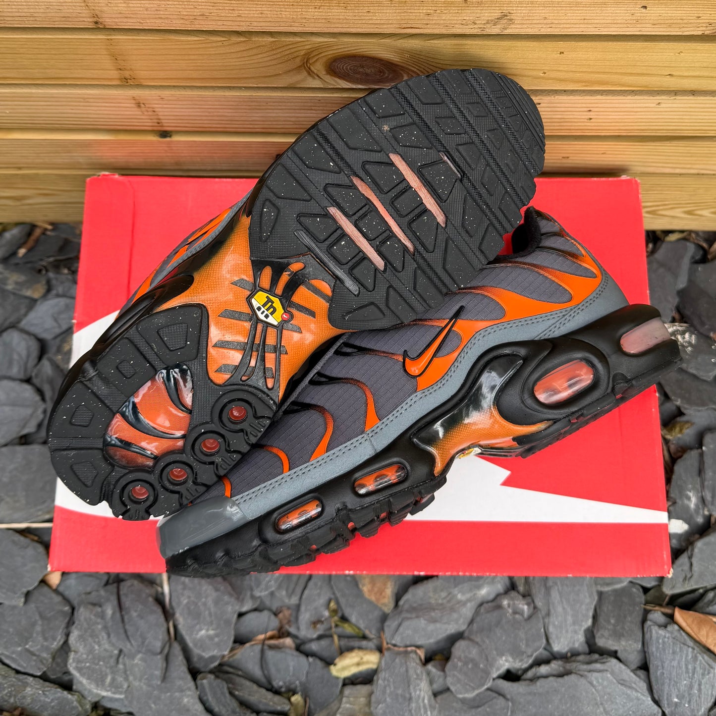 Nike Air Max Plus TN - Iron Grey / Safety Orange - UK7.5