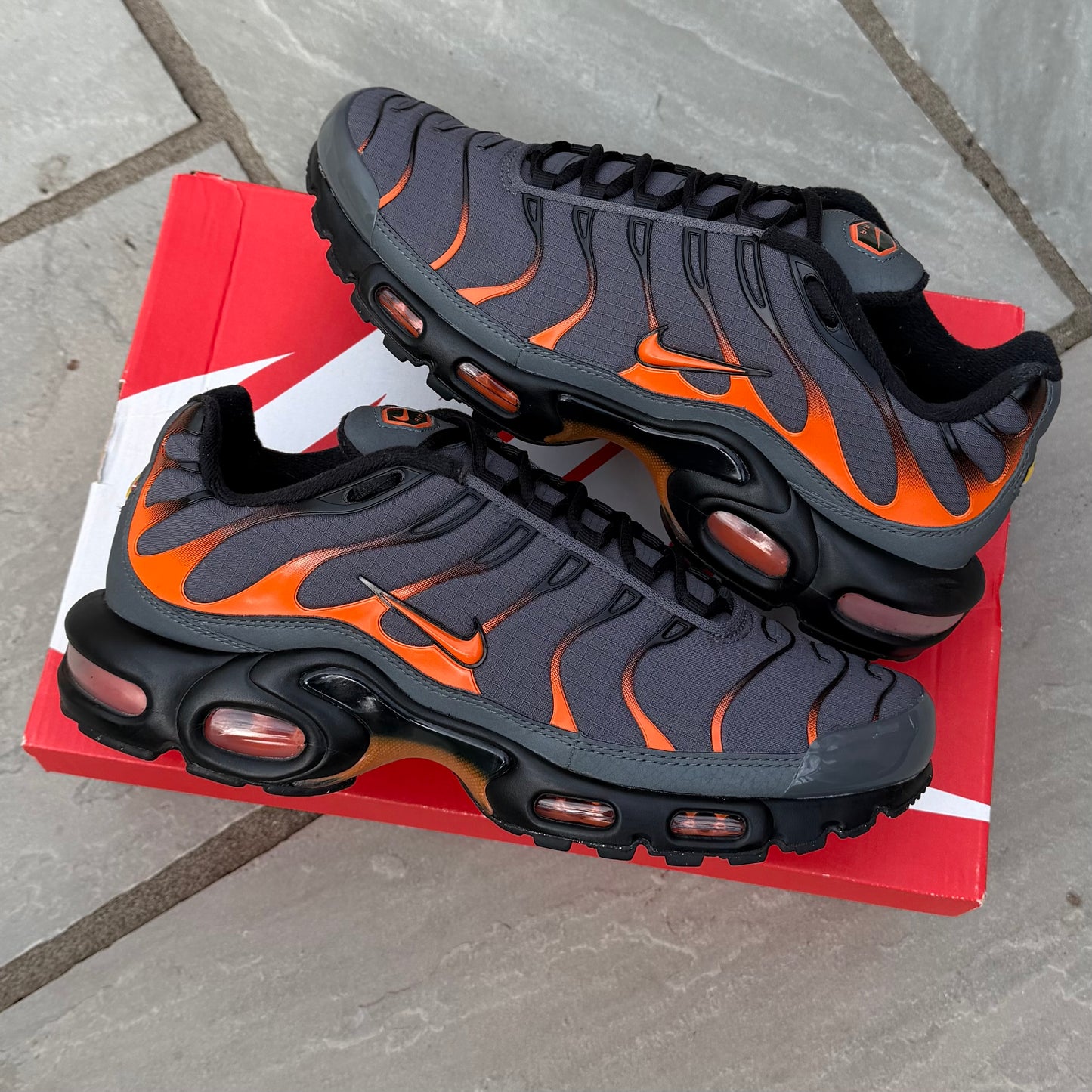 Nike Air Max Plus TN - Iron Grey / Safety Orange - UK7.5