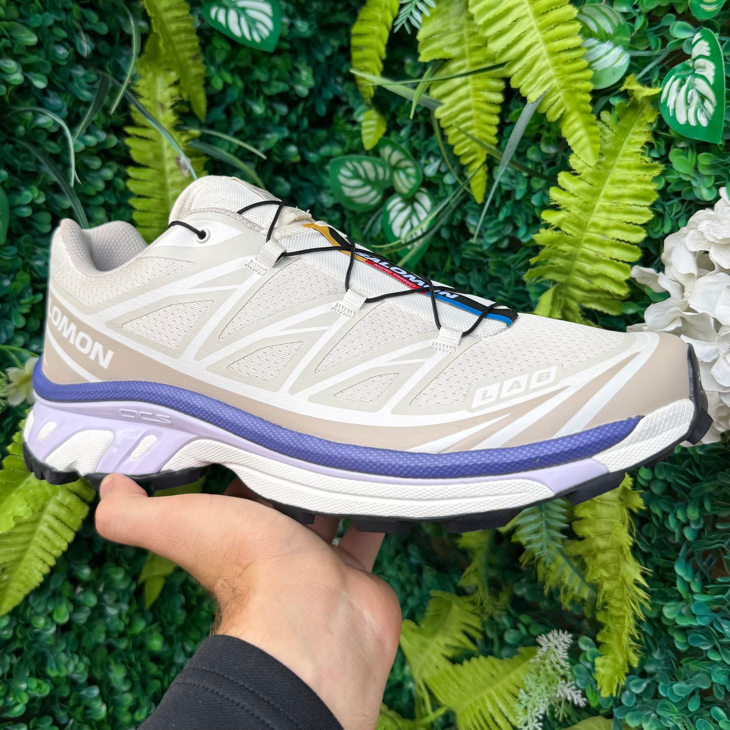 Salomon XT-6 - Almond Milk / Silver Cloud / Liberty - UK10.5 - Brand New