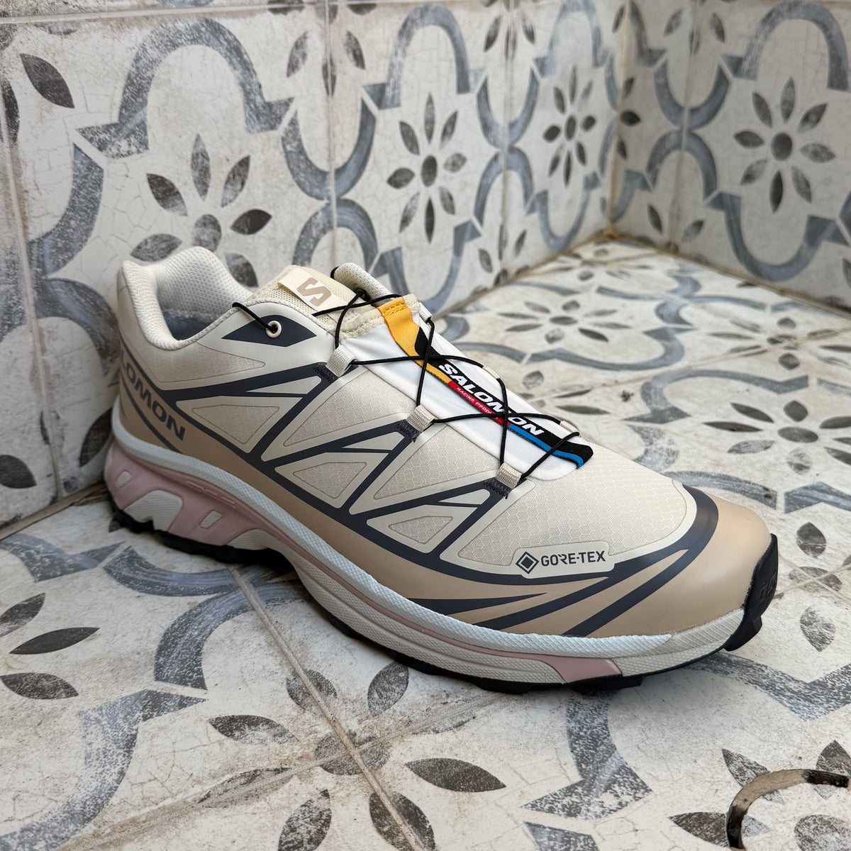 Salomon XT-6 Gore-Tex - Almond Milk / Feather Grey / Pale Mauve - UK12 - Brand New