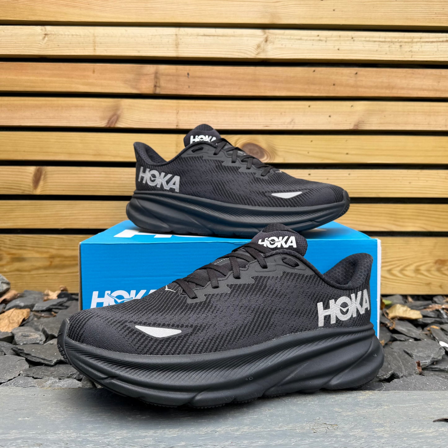 Hoka Clifton 9 Gore-Tex - Black Reflect - UK9