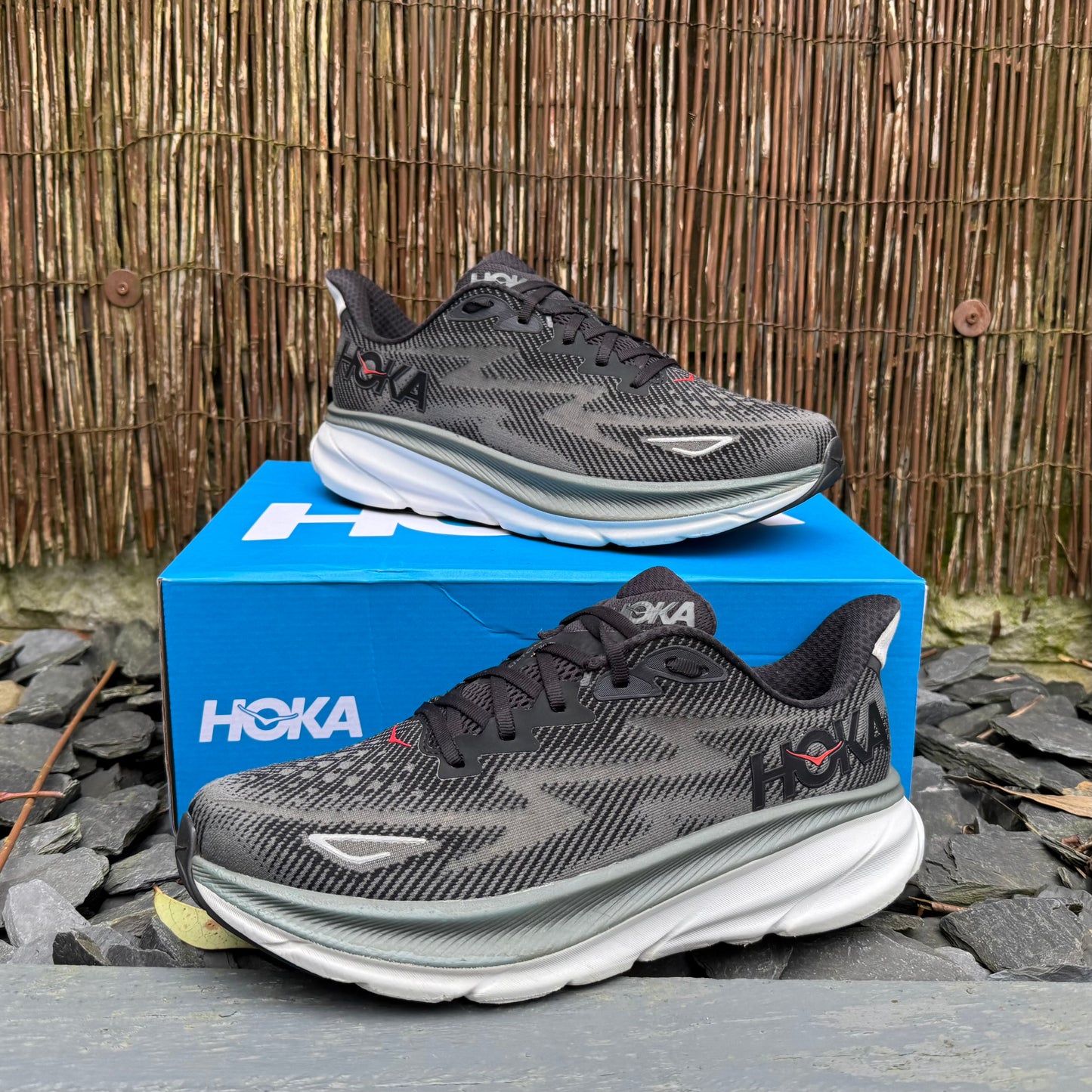 Hoka Clifton 9 - Black / Outer Orbit - UK10