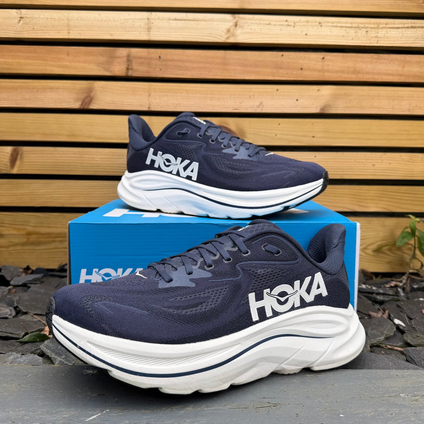 Hoka Clifton 10 - Navy / White - UK9.5