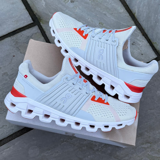 On Running CloudSwift 2.0 - Glacier White / Flame Orange - UK9