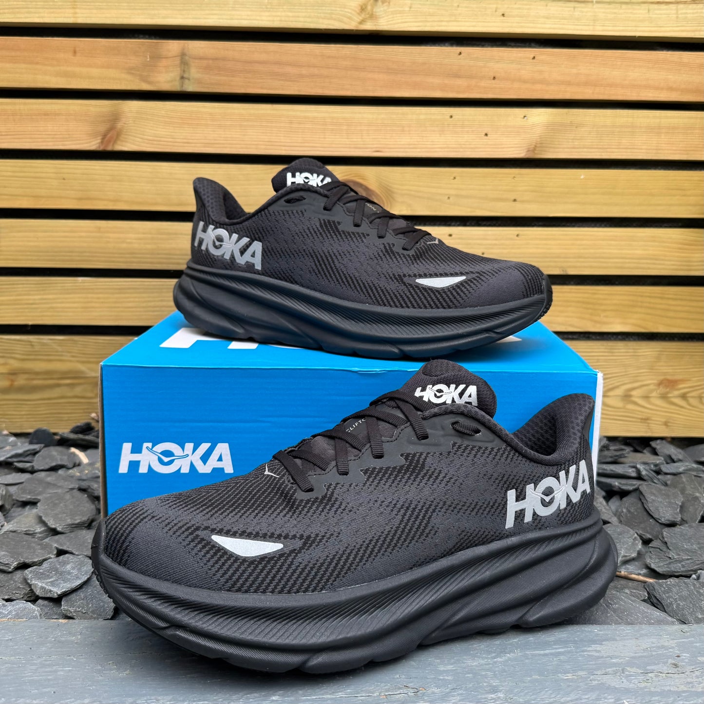 Hoka Clifton 9 Gore-Tex - Black Reflect - UK9
