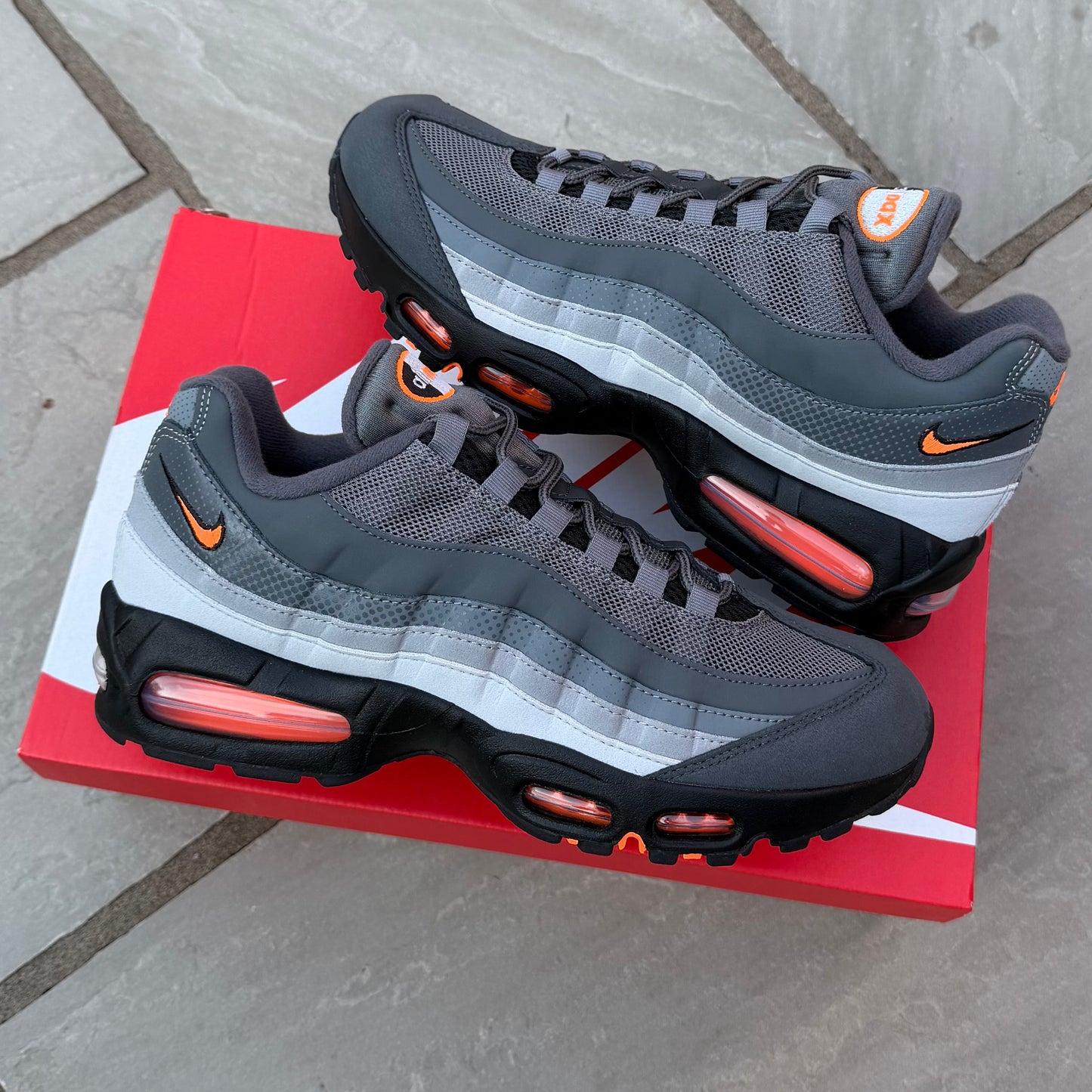 Nike Air Max 95 OG Big Bubble - Black / Total Orange - UK8 - Brand New