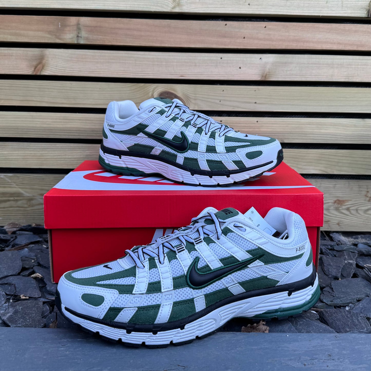 Nike P-6000 - Summit White / Fir Green - UK8 - Brand New