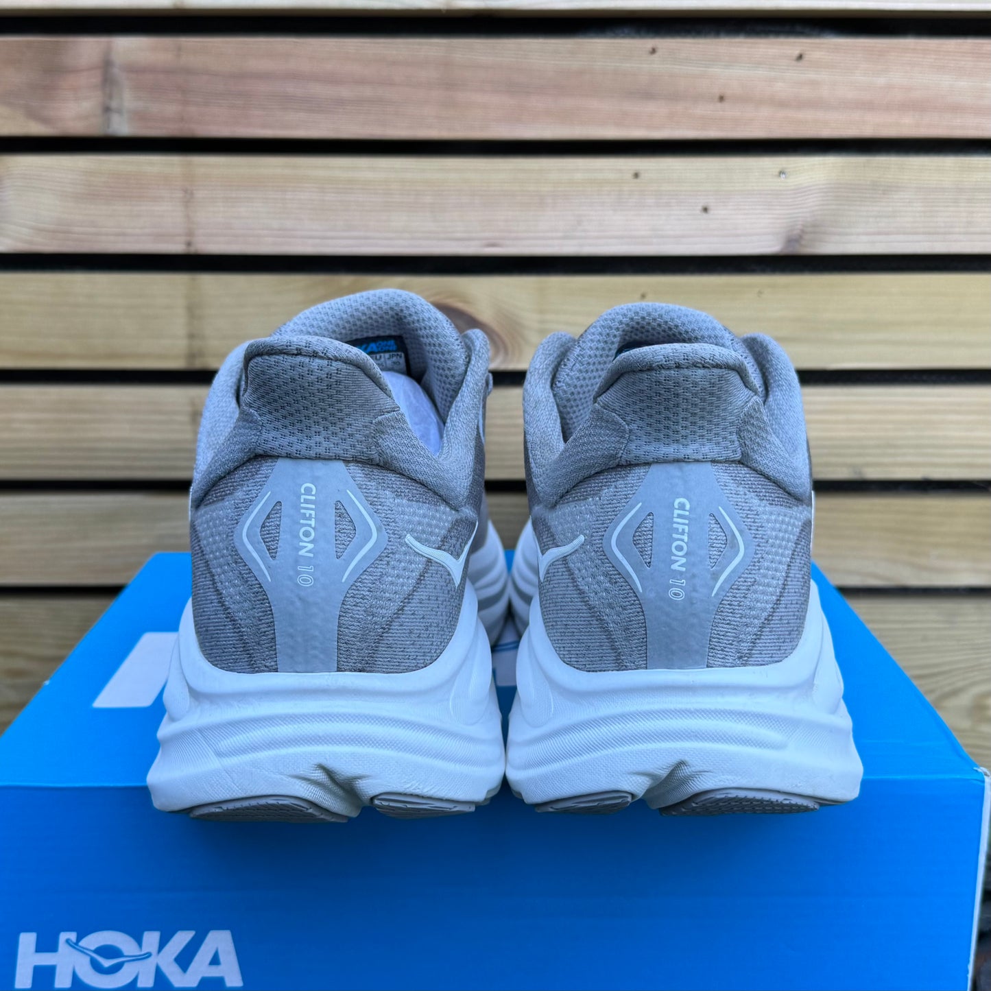 Hoka Clifton 10 - Grey / White - UK11.5