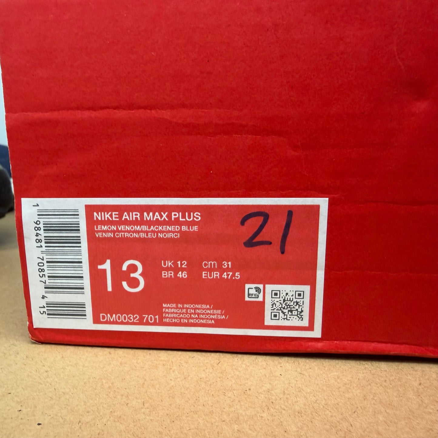 Nike Air Max Plus TN - Lemon Venom - UK12 - Brand New