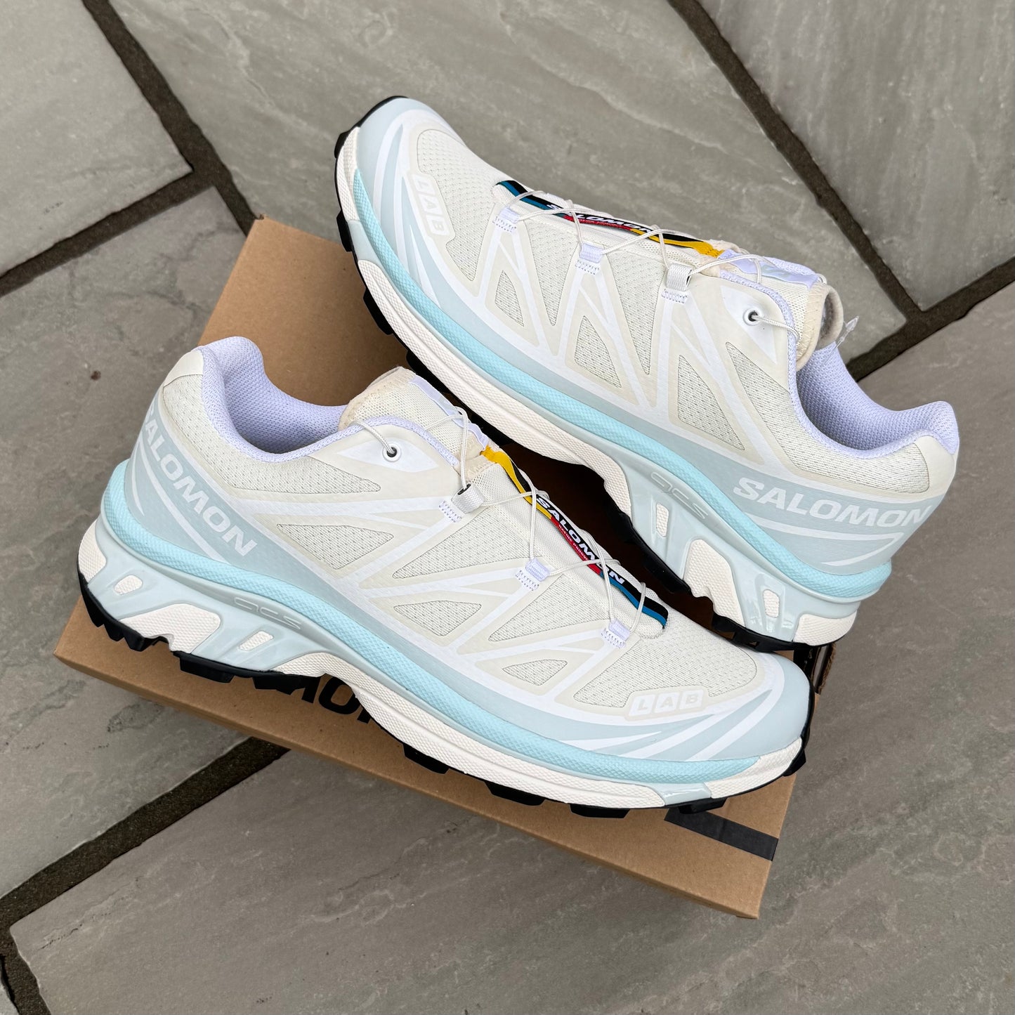 Salomon XT-6 - Vanilla / Ballad Blue / Iced Aqua - Multiple Sizes - Brand New