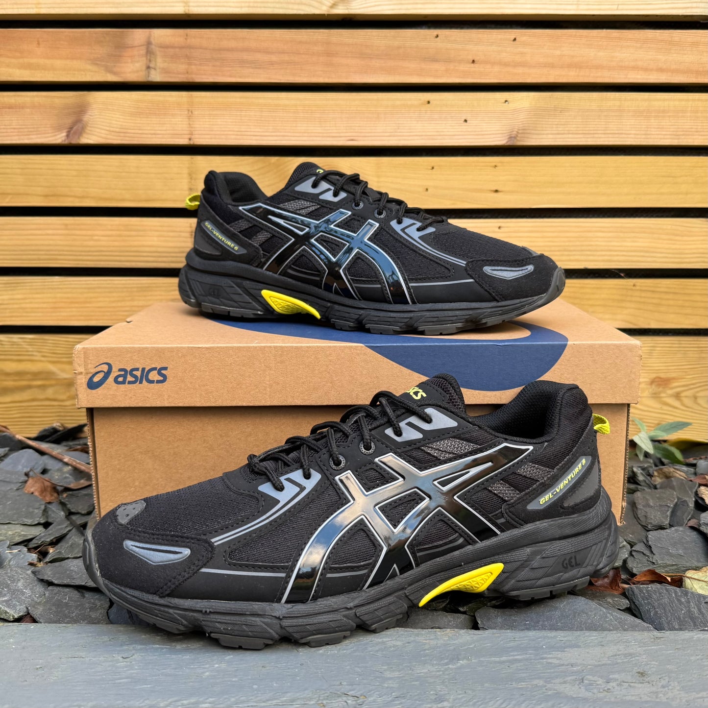 Asics Gel-Venture 6 - Black / Yellow - UK10