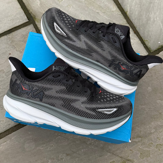 Hoka Clifton 9 - Black / Outer Orbit - UK9.5