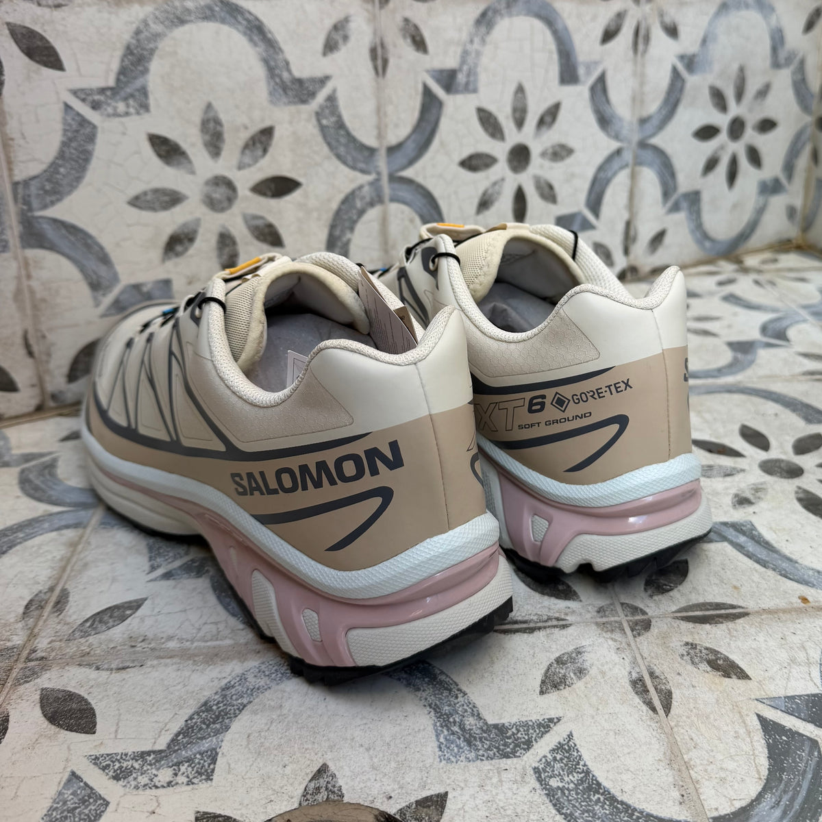 Salomon XT-6 Gore-Tex - Almond Milk / Feather Grey / Pale Mauve - UK12 - Brand New