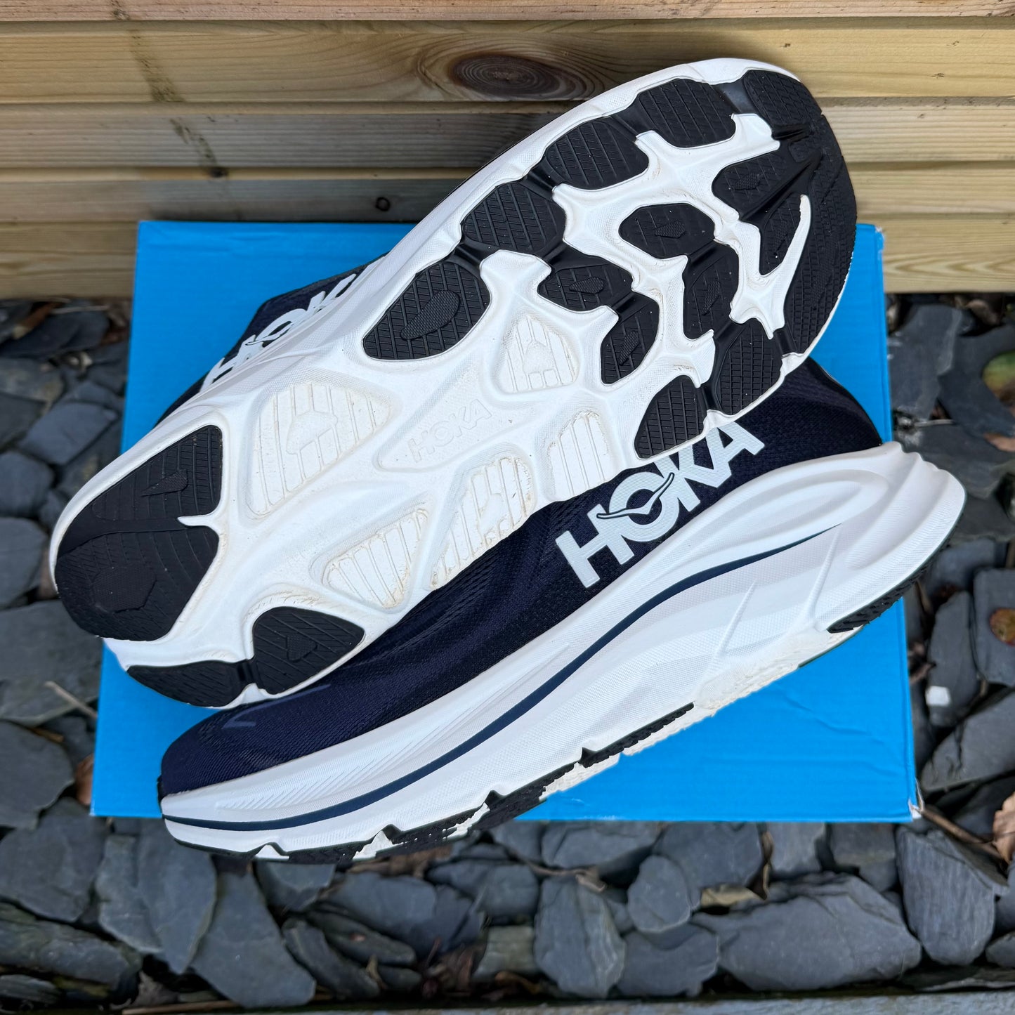 Hoka Clifton 10 - Navy / White - UK10