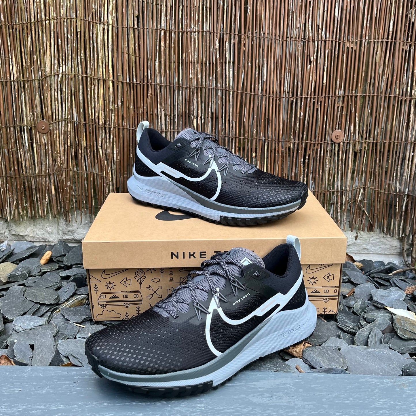 Nike React Pegasus Trail 4 Black / Dark Grey UK12